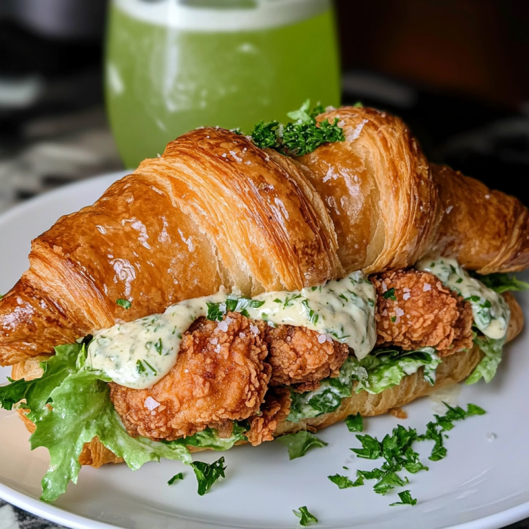 Chicken Caesar Croissant Sandwich: A Decadent Twist on a Classic