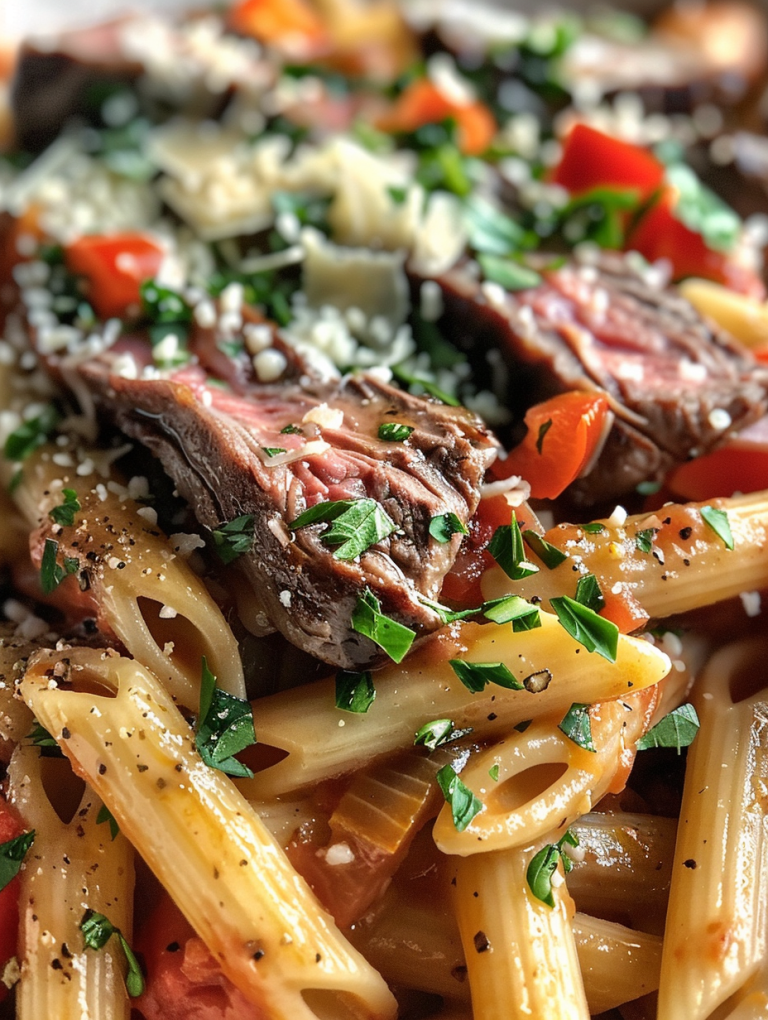 One-Pot Zesty Steak Pasta: A Hearty & Flavorful Dinner