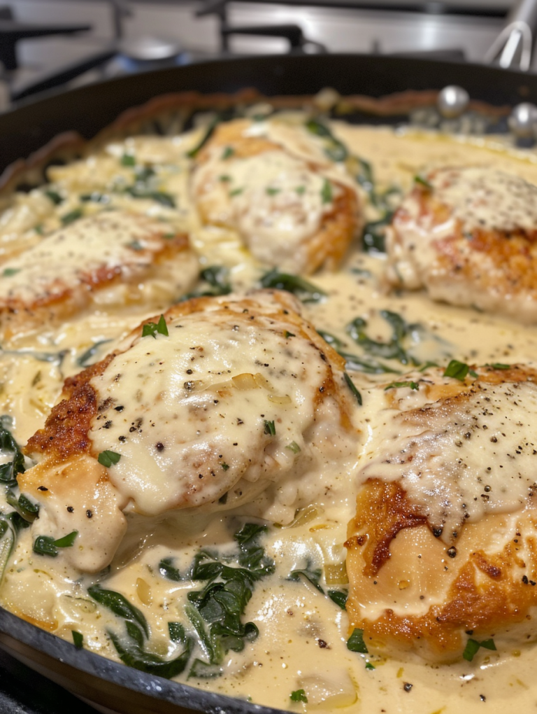 Creamy Chicken and Spinach Casserole