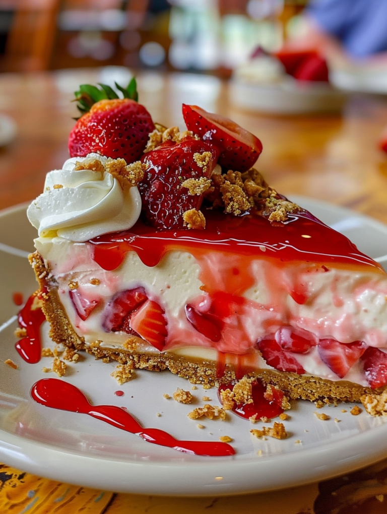 Berrylicious Strawberry Crunch Cheesecake – A Creamy & Crunchy Delight!