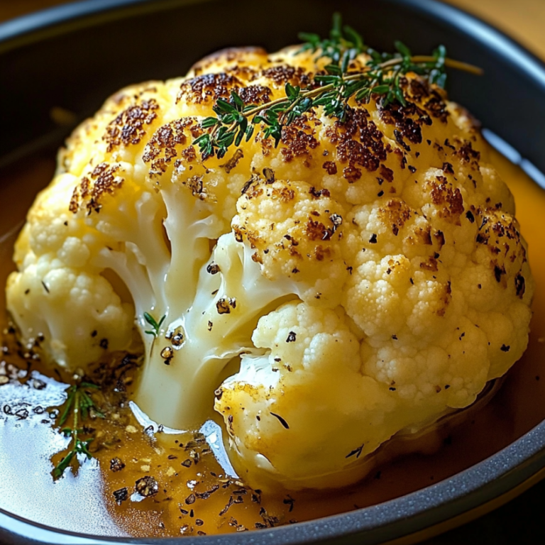 Whole Roasted Cauliflower with Butter Sauce – A Simple Yet Elegant Dish