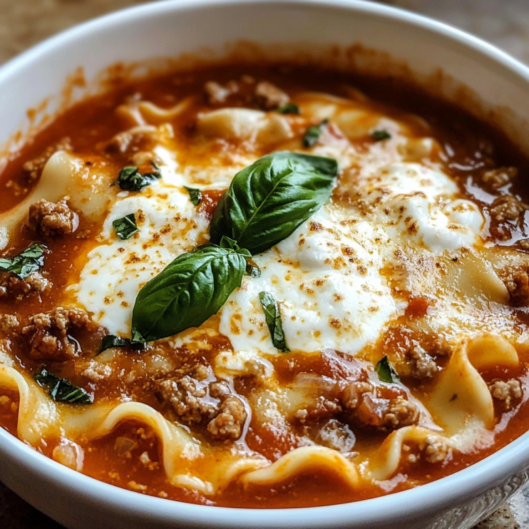 One-Pot Lasagna Soup – A Cozy, Cheesy Comfort Food!