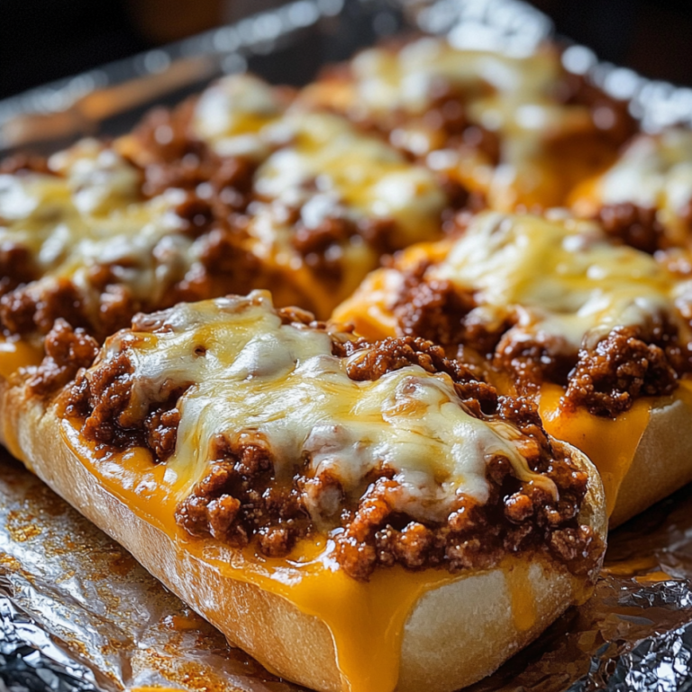Cheesy Sloppy Joe Garlic Bread – The Ultimate Comfort Food!