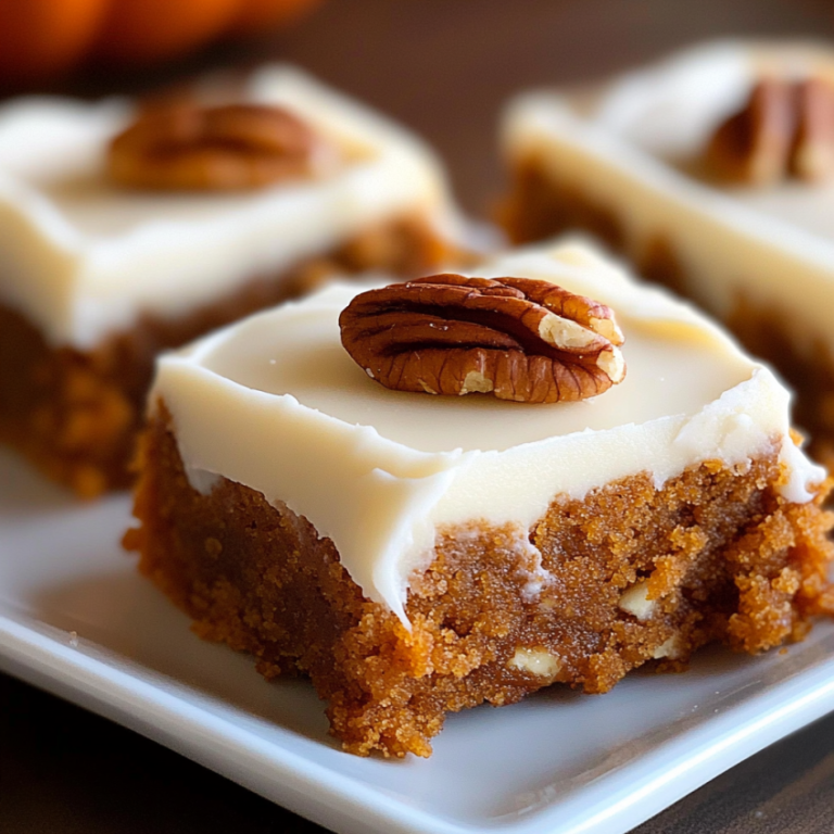 Pumpkin Bars with Cream Cheese Frosting – A Fall Favorite!