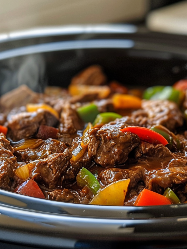Slow Cooker Pepper Steak – Tender, Savory & Packed with Flavor