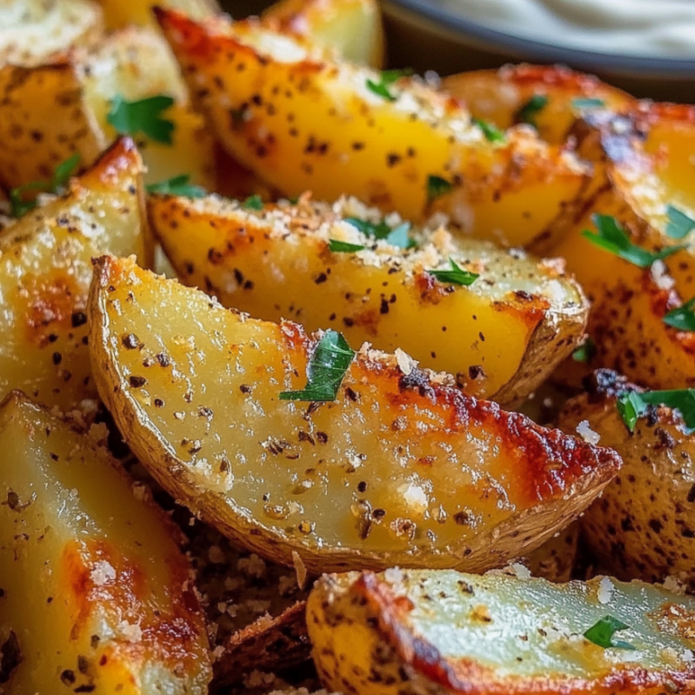 Baked Garlic Parmesan Potato Wedges – Crispy & Flavorful!
